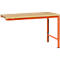 Manuflex Ansatztisch UNIVERSAL Spezial, Tischplatte Multiplex, 1500x1000, rotorange