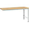 Manuflex Ansatztisch UNIVERSAL Spezial, Tischplatte Multiplex, 1750x1000, lichtgrau