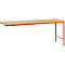Manuflex Ansatztisch UNIVERSAL Spezial, Tischplatte Multiplex, 2000x1000, rotorange