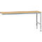 Manuflex Ansatztisch UNIVERSAL Standard, 2000 x 800 mm, Multiplex natur, alusilber