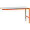 Manuflex Ansatztisch UNIVERSAL Standard, Tischplatte Kunststoff, 1750x1000, rotorange