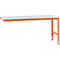 Manuflex Ansatztisch UNIVERSAL Standard, Tischplatte Melamin, 2000x1000, rotorange
