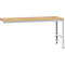 Manuflex Ansatztisch UNIVERSAL Standard, Tischplatte Multiplex, 2000x1000, lichtgrau