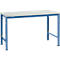 Manuflex basistafel UNIVERSAL Speciaal, 1500 x 1000 mm, kunststof lichtgrijs, briljantblauw