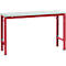 Manuflex basistafel UNIVERSAL Speciaal, 1500 x 800 mm, kunststof lichtgrijs, robijnrood