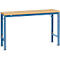 Manuflex basistafel UNIVERSAL Speciaal, 1500 x 800 mm, multiplex natuur, briljantblauw