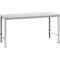 Manuflex basistafel UNIVERSAL Speciaal, 1750 x 1000 mm, kunststof lichtgrijs, aluminium zilver