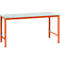 Manuflex basistafel UNIVERSAL Speciaal, 1750 x 1000 mm, kunststof lichtgrijs, roodoranje