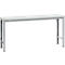 Manuflex basistafel UNIVERSAL Speciaal, 1750 x 800 mm, melamine lichtgrijs, aluminium zilver