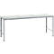Manuflex basistafel UNIVERSAL Speciaal, 2000 x 1000 mm, melamine lichtgrijs, aluminium zilver