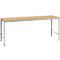 Manuflex basistafel UNIVERSAL Speciaal, 2000 x 1000 mm, multiplex natuur, lichtgrijs