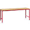 Manuflex basistafel UNIVERSAL Speciaal, 2000 x 1000 mm, multiplex natuur, robijnrood