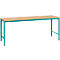 Manuflex basistafel UNIVERSAL Speciaal, 2000 x 1000 mm, multiplex natuur, waterblauw