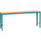 Manuflex basistafel UNIVERSAL Speciaal, 2000 x 800 mm, multiplex natuur, waterblauw