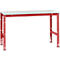 Manuflex basistafel UNIVERSAL Standaard, tafelblad kunststof, 1500 x 800, robijnrood