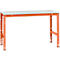 Manuflex basistafel UNIVERSAL Standaard, tafelblad kunststof, 1500 x 800, roodoranje