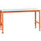 Manuflex basistafel UNIVERSAL Standaard, tafelblad kunststof, 1750 x 800, roodoranje