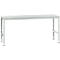 Manuflex basistafel UNIVERSAL Standaard, tafelblad melamine, 2000 x 800, lichtgrijs