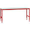 Manuflex basistafel UNIVERSAL Standaard, tafelblad melamine, 2000 x 800, robijnrood