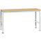 Manuflex basistafel UNIVERSAL Standaard, tafelblad multiplex, 1750 x 800, lichtgrijs