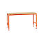 Manuflex basistafel UNIVERSAL Standaard, tafelblad multiplex, 1750 x 800, roodoranje