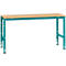 Manuflex basistafel UNIVERSAL Standaard, tafelblad multiplex, 1750 x 800, waterblauw