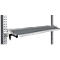 Manuflex kantelbare opbergconsole, voor de serie Universal of Profi, bruikbare diepte 195 mm, voor tafelbreedte 1500 mm, aluminium zilver
