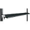 Manuflex kantelbare opbergconsole, voor de serie Universal of Profi, bruikbare diepte 195 mm, voor tafelbreedte 1750 mm, antraciet
