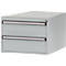 Manuflex onderbouw met schuifladen, voor werkbank Profi diepte 700 mm, aluminium zilver