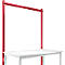 Manuflex opbouwframe, voor basistafel Universal/Profi Standaard, voor tafelbreedte 1500 mm, robijnrood