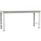 Manuflex werkbank Profi speciaal, tafelblad kunststof, 2000 x 700 mm, lichtgrijs