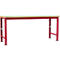Manuflex werkbank Profi speciaal, tafelblad kunststof, 2000 x 700 mm, robijnrood