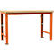 Manuflex Werkbank Profi Spezial, Tischplatte Multiplex, 1500 x 700 mm, rotorange