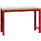 Manuflex werkbank Profi standaard, Tafelblad kunststof B 1500 x D 700, robijnrood