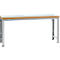 Manuflex werkbank Profi standaard, Tafelblad kunststof B 2000 x D 700, aluminium zilver