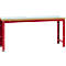 Manuflex werkbank Profi standaard, Tafelblad kunststof B 2000 x D 700, robijnrood