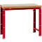 Manuflex werkbank Profi standaard, Tafelblad multiplex B 1250 x D 700, robijnrood