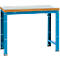 Manuflex Werkbank Profi Standard, Tischplatte Kunststoff B 1250 x T 700, lichtblau