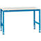 Manuflex werktafel UNIVERSAL Standaard, 1500 x 1000 mm, kunststof lichtgrijs, lichtblauw