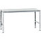 Manuflex werktafel UNIVERSAL Standaard, 1750 x 1000 mm, kunststof lichtgrijs, aluminium zilver