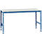 Manuflex werktafel UNIVERSAL Standaard, 1750 x 1000 mm, kunststof lichtgrijs, briljantblauw