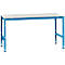 Manuflex werktafel UNIVERSAL Standaard, 1750 x 1000 mm, kunststof lichtgrijs, lichtblauw