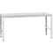 Manuflex werktafel UNIVERSAL Standaard, 2000 x 1000 mm, melamine lichtgrijs, lichtgrijs