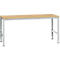Manuflex werktafel UNIVERSAL Standaard, 2000 x 1000 mm, multiplex natuur, lichtgrijs