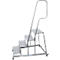 Marche-pied KRAUSE, avec main courante et roues, 4 marches, hauteur 0,8 m, 13,5 kg