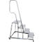 Marche-pied KRAUSE, avec main courante et roues, 4 marches, hauteur 0,8 m, 13,5 kg