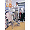 Marche-pied pliable avec barre, aluminium, 3 marches