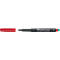 Marker Faber-Castell Multimark, incl. speciale gum, rood, F, permanent