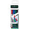 Faber-Castell marker set. Red, blue, and green markers are in a package, with text and a diagram.