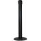 Black stanchion with round base and cylinder, used to delimit areas.